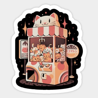 Serotonin Machine - Cute Cats Arcade Gamer Gacha Gift Sticker